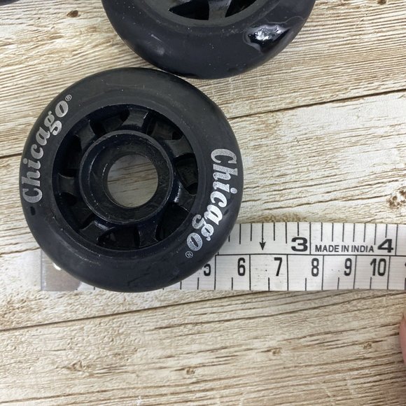 Chicago Roller Skate Blade Wheels 60 MM In-Line Skate 4 Pack NOS in Damaged Pkg - Picture 6 of 7